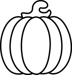 Minimalist Pumpkin Sketch_ Black and White Illustration for Craft Projects