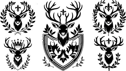 Obraz premium a Deer Crest design, often used as a logo or emblem