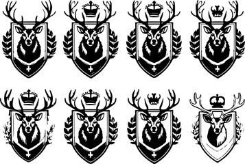 a Deer Crest design, often used as a logo or emblem
