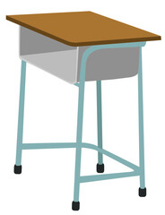 colored table isolated on white background