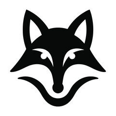 Vector Fox Illustration – Minimalist Fox Logo Design in Black and White