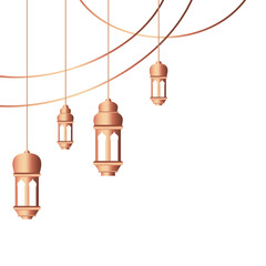 Elegant Hanging Lanterns Graphic Design