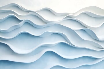 Fototapeta premium Abstract blue wave on a white background.