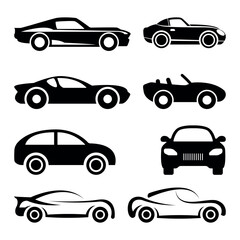 Car icon set vector design