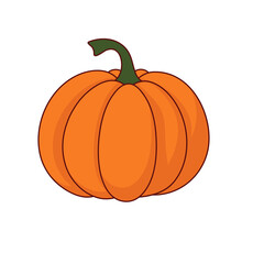 Pumpkin icon flat vectors clipart
