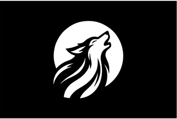 Majestic Wolf Silhouette: Bold Howling Wolf Design for Leadership & Freedom