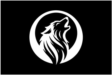 Majestic Wolf Silhouette: Bold Howling Wolf Design for Leadership & Freedom