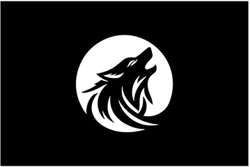 Majestic Wolf Silhouette: Bold Howling Wolf Design for Leadership & Freedom