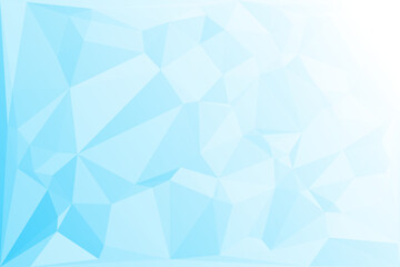 The polygon background is light blue with subtle gradations. Minimalist modern design, suitable for presentations or web design.