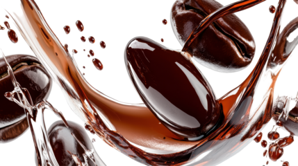 Isolated Coffee Bean Splash