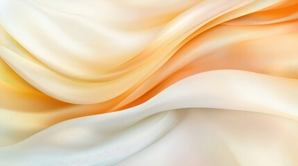 Obraz premium Soft Flowing Fabric in Warm Tones of Orange and Cream Abstract Design
