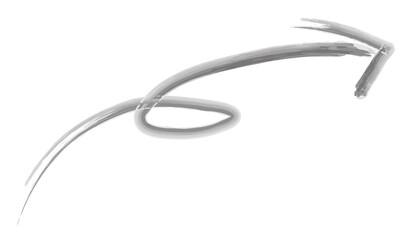 黒色のクルっと1回転矢印の水彩イラスト1