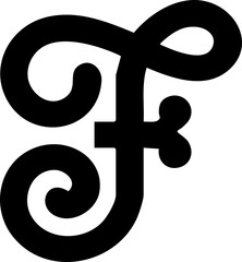 Obraz premium Letter F Outline Logo