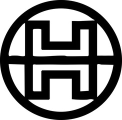 Letter H Outline Logo
