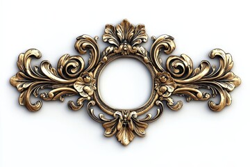 Ornate classic vintage style border frame framing element on white background