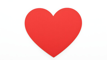 a red heart with a white background