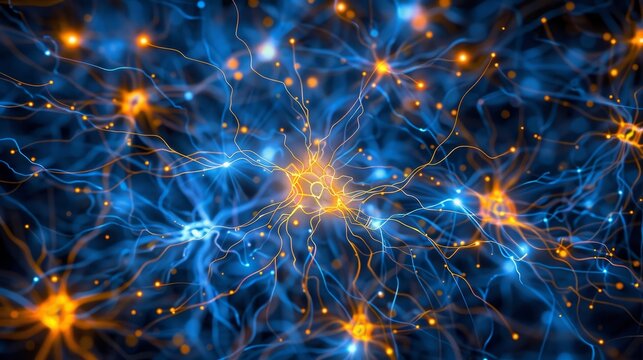 Intricate visual representation of the human brain s complex neural network structure