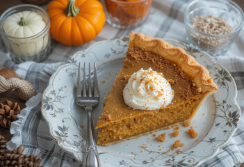 slice of pumpkin cake