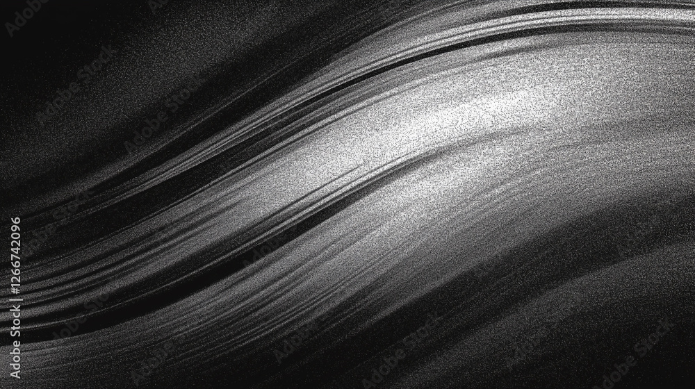 Poster A High-Resolution Monochrome Texture with Dust Particles and Light Rays, Creating a Dramatic and Atmospheric Effect. This Highly Detailed Black and White Backdrop is Perfect for Adding Depth and Textu
