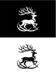 Elegant Deer Silhouette Logo Design for Eco-Friendly & Outdoor Brands