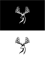Elegant Deer Silhouette Logo Design for Eco-Friendly & Outdoor Brands