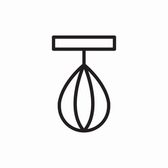 Boxing punching speed bag icon vector sign