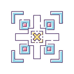 qr code with a cross icon, qr code with a cross vector illustration-simple illustration of qr code with a cross, perfect for qr code with a cross logos and icons