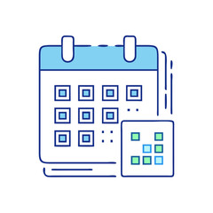 qr code with calendar icon, qr code with calendar vector illustration-simple illustration of qr code with calendar, perfect for qr code with calendar logos and icons