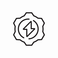 gear energy settings icon vector sign