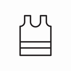 Sports training vest wear icon vector sign