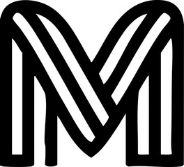 Letter M Outline Logo