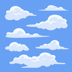 Cartoon-Style Clouds Collection