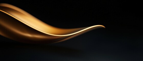 Gold Liquid Flowing on Dark Background