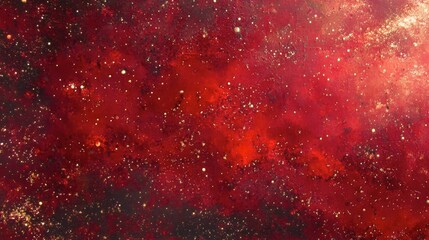 Fototapeta premium Vibrant Cosmic Background with Red and Gold Stellar Elements