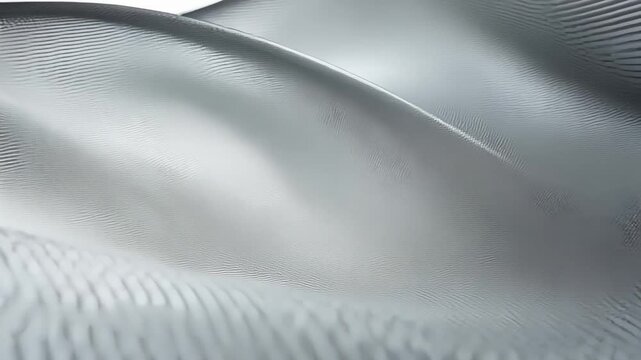 Abstract Silver Mesh Landscape: A Digital Wave of Grey