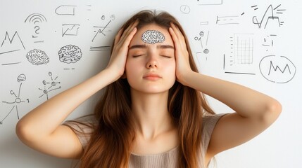 Coping with stressful thoughts indoor setting conceptual artwork calm environment close-up view mental health awareness