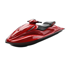 Isolated Red Glossy Jet Ski