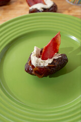 A view of a plate of a devil on horseback.