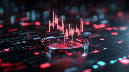 Infographic of market analysis modern aerial finance visualization