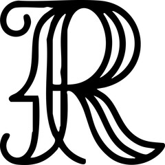 Letter R Outline Logo