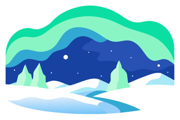 winter landscape with snow