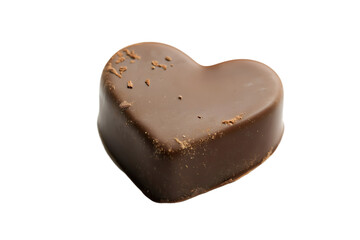 Obraz premium Heart shape of chocolate vanletine's day isolated on white background.