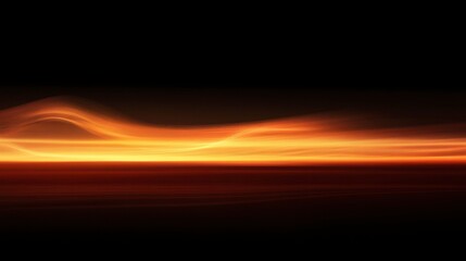 Warm-toned steam rising in soft orange and red gradients against a pure black backdrop, creating a cinematic atmosphere
