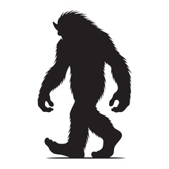 Troll guardian silhouette symbolizing mystical folklore - Troll illustration - Troll vector - mythical creature silhouette
