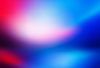 Fototapeta premium Grainy texture background with a smooth gradient of red, white, and blue. Vibrant colors blend in an abstract and blurred pattern.