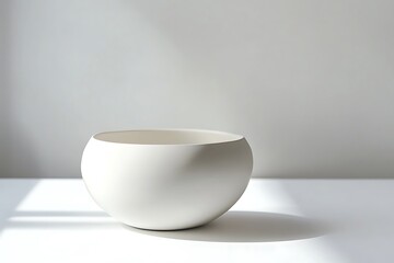 White empty room with shadow on the wall,