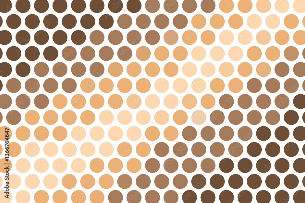 Poster warm brown and orange hexagonal dot pattern with a modern texture. abstract geometric background con