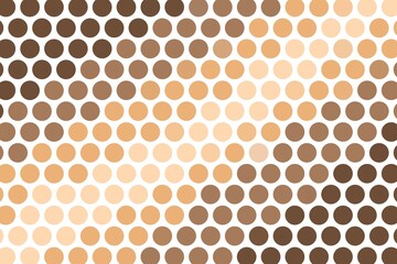 Warm brown and orange hexagonal dot pattern with a modern texture. Abstract geometric background concept