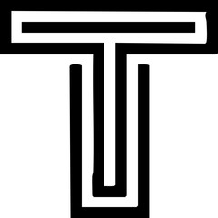 Letter T Outline Logo