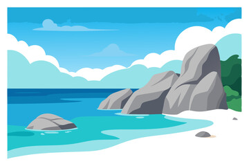 Fototapeta premium island in the ocean